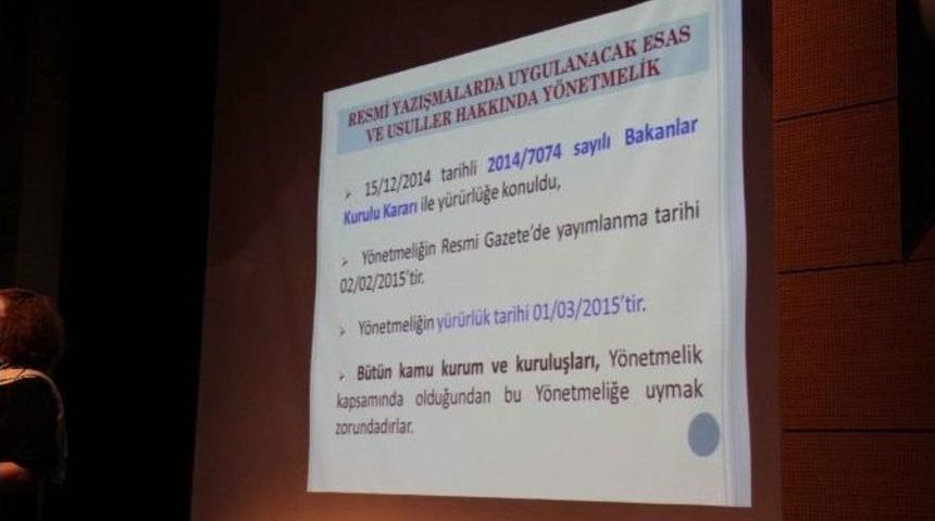 Belediye Personeline &ldquo;resmi Yazışma Semineri&rdquo;