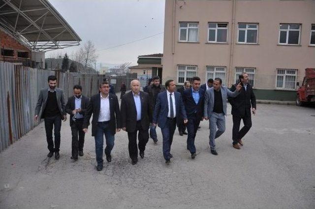 Başkan Toltar Spor Salonu &Ccedil;alışmalarını İnceledi 1