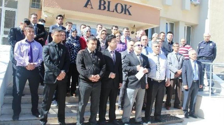 Karaman&rsquo;da Adliye &Ccedil;alışanlarından Protesto