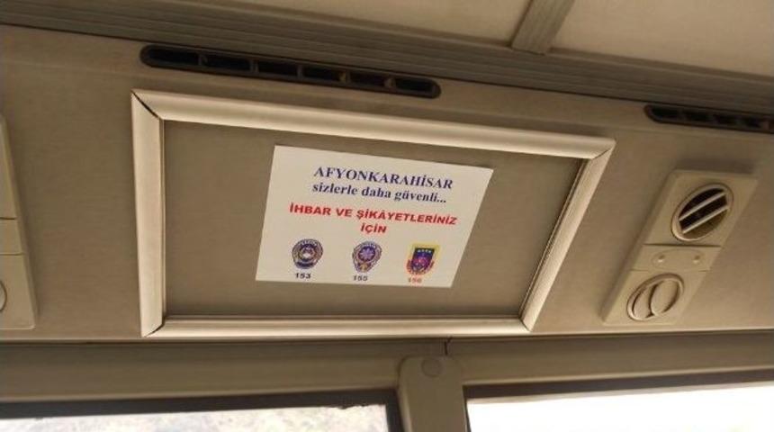 Afyonkarahisar&rsquo;da Polis Toplu Ulaşım Ara&ccedil;ları Denetimlerine Hız Verdi