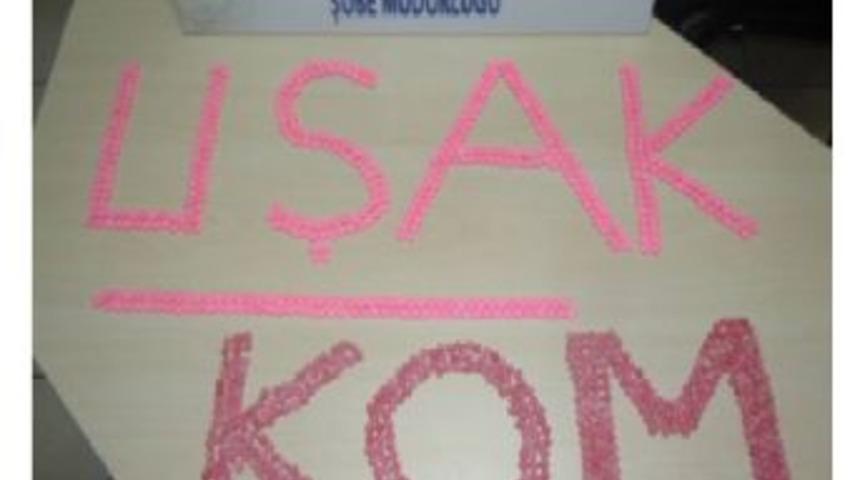 Melek Fig&uuml;rl&uuml; Uyuşturucu Haplar Uşak Polisine Takıldı