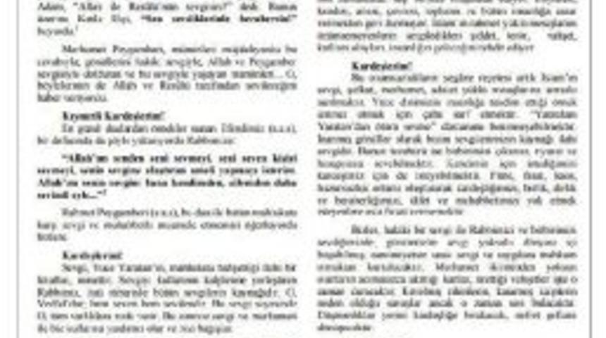 Cuma Hutbesi: İnsanlık Sevgisizlik Girdabına Kapıldı