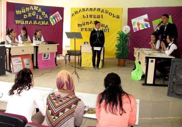 Araban Anadolu Lisesinde M&uuml;nazara Etkinliği 1