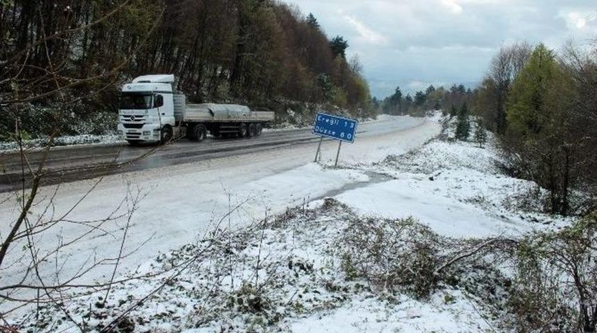 Zonguldak&rsquo;ta Kar Yağışı