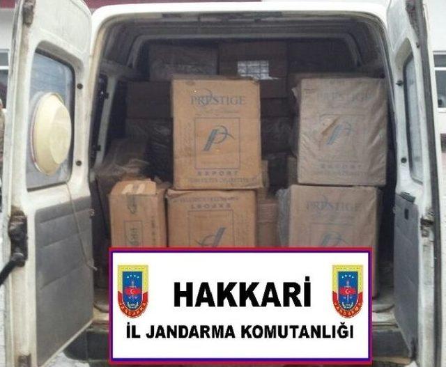 Hakkari’de 22 Bin Paket Kaçak Sigara Ele Geçirildi