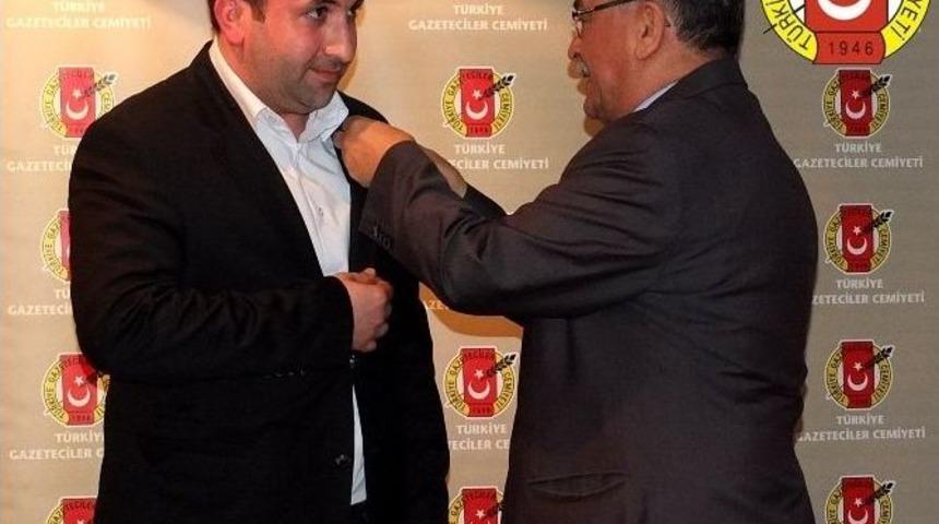 Çorlu Gazetesi Yazı İşleri Müdürü Türkiye Gazeteciler Cemiyeti Üyesi Oldu