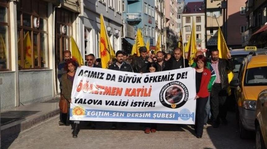 Tunceli&rsquo;de Hayatını Kaybeden &Ouml;ğretmen İ&ccedil;in Y&uuml;r&uuml;y&uuml;ş