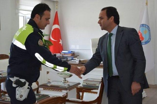 Kaymakam Erkan&rsquo;a Polis Haftası Ziyareti 2