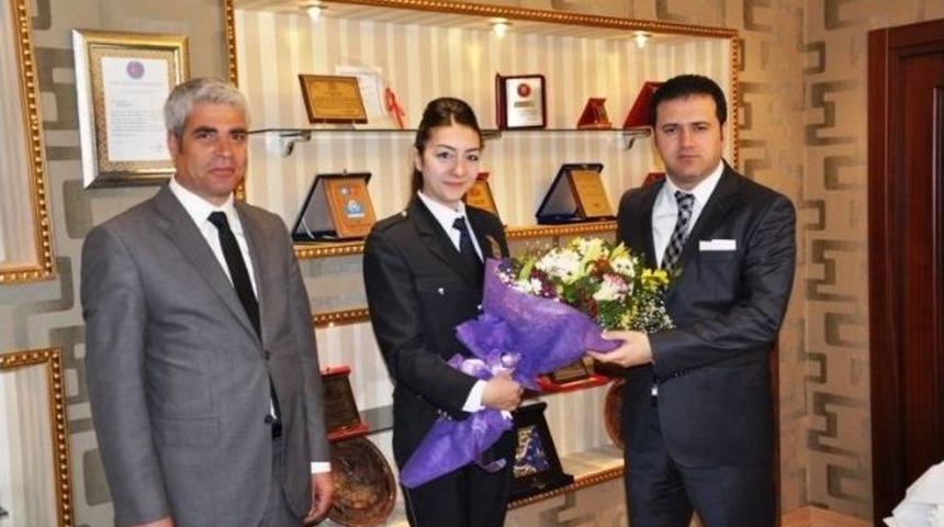 İl&ccedil;e Polis Teşkilatı Kaymakam Fırat&rsquo;ı Ziyaret Ettiler