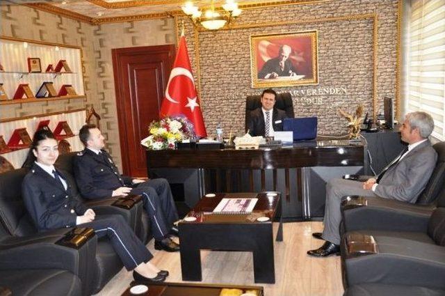 İlçe Polis Teşkilatı Kaymakam Fırat’ı Ziyaret Ettiler 1