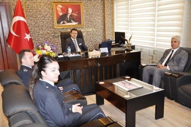 İlçe Polis Teşkilatı Kaymakam Fırat’ı Ziyaret Ettiler 2