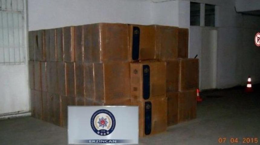 Erzincan’da 72 Bin Paket Kaçak Sigara Ele Geçirildi
