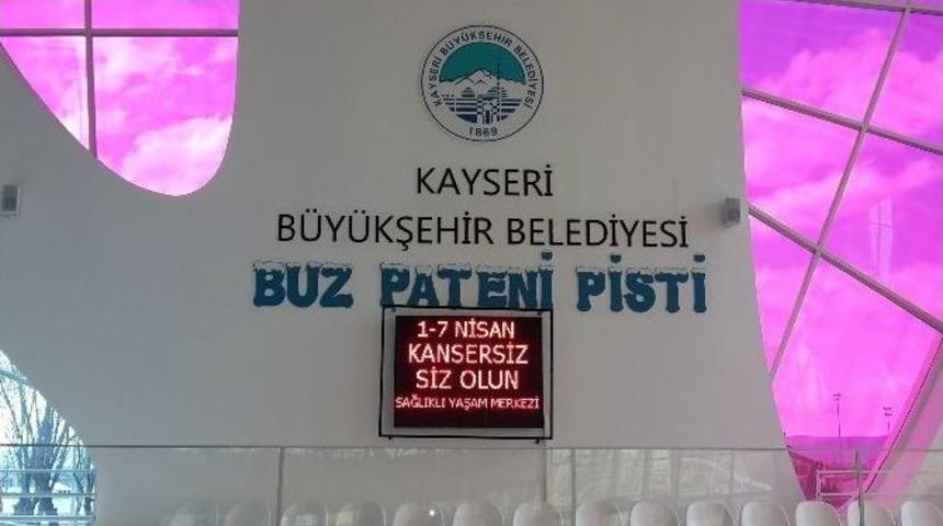 Buz Pateni Pistinde Kanser Haftası Etkinliği Yapıldı