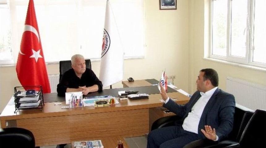 Arabanlı Gen&ccedil; İşadamı Şahin&rsquo;den Araban Myo M&uuml;d&uuml;r&uuml; S&ouml;yler&rsquo;e Ziyaret