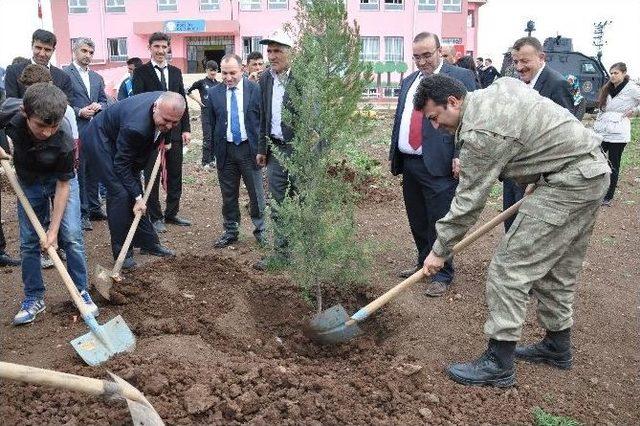 Kaymakam Sündük Öğrencilerle Birlikte Fidan Dikti