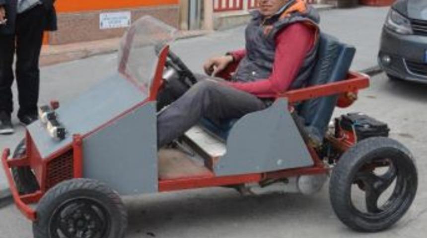 Kayserili Marangoz Tek Kişilik Arazi Aracı Yaptı