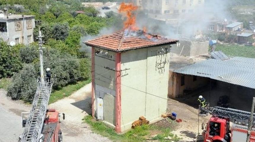 G&uuml;r&uuml;lt&uuml;yle Patlayan Trafo Yandı