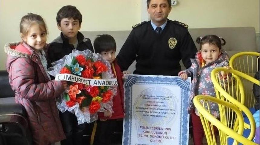 Beyşehir&rsquo;de Minik &Ouml;ğrencilerden Emniyete Ziyaret