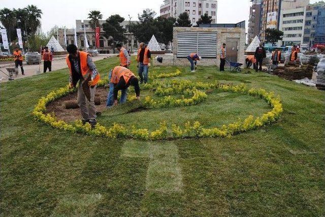 Rabia Meydanı Yeşile Kavuştu