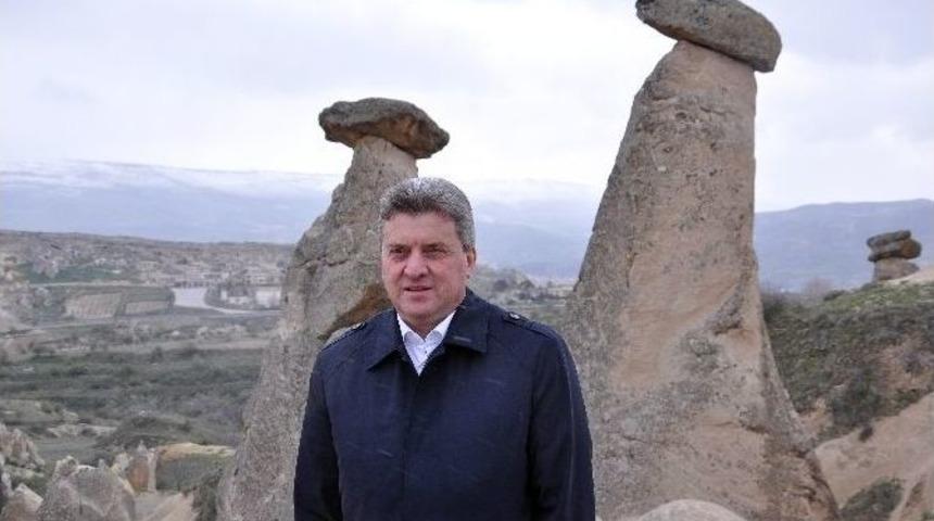 Makedonya Cumhurbaşkanı İvanov Peribacalarını Gezdi