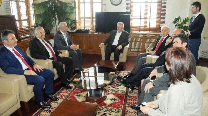 Cumhurbaşkanı Danışmanı Binali Yıldırım, Yılmaz&rsquo;ı Ziyaret Etti