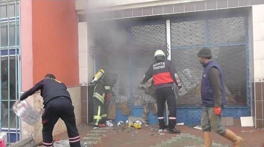 İş Yeri Deposunda Yangın