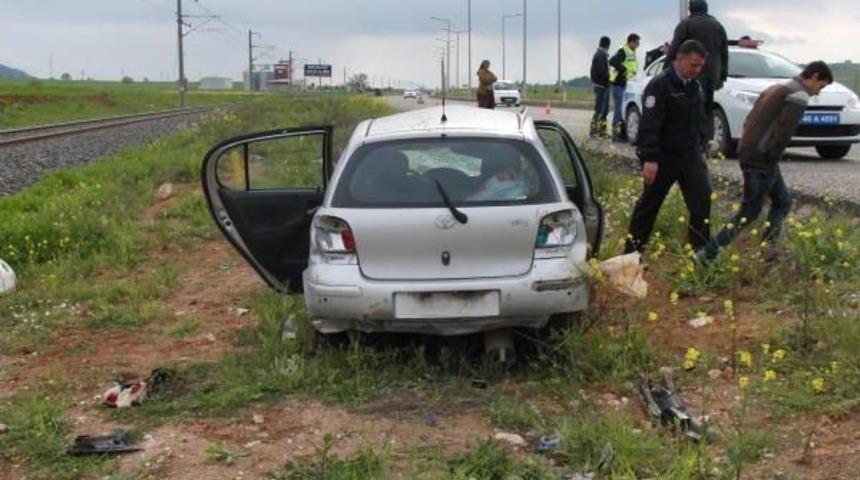 Pazarcık'ta Otomobil Devrildi: 1 &Ouml;l&uuml;, 3 Yaralı