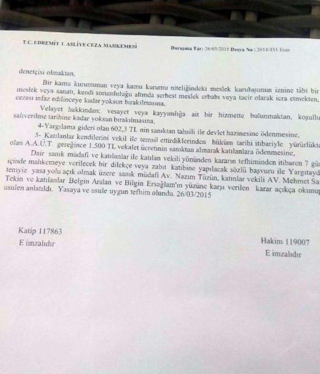 Safra Kesesi Ameliyatında Ölen Hasta İçin Doktora 3 Yıl Hapis Cezası