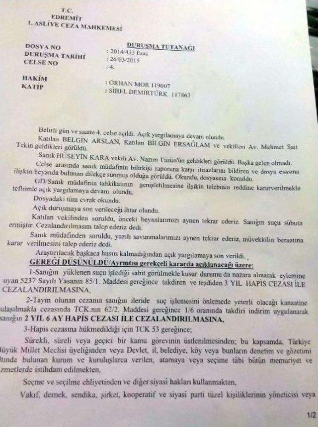 Safra Kesesi Ameliyatında Ölen Hasta İçin Doktora 3 Yıl Hapis Cezası