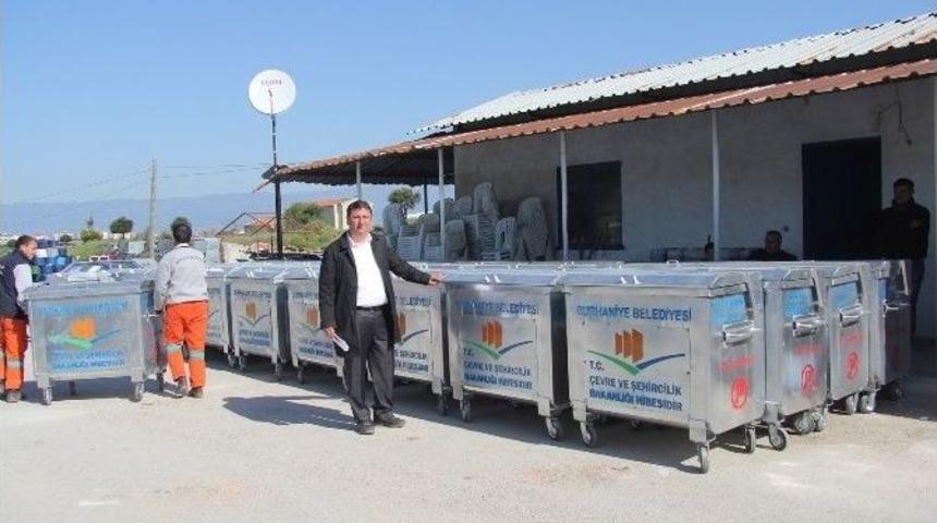 Burhaniye&rsquo;de 146 Adet Yeni &Ccedil;&ouml;p Konteynırı