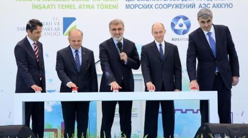 Akkuyu N&uuml;kleer Santrali Deniz Yapılarının Temeli T&ouml;renle Atıldı, &Ccedil;evreciler Eylem Yaptı