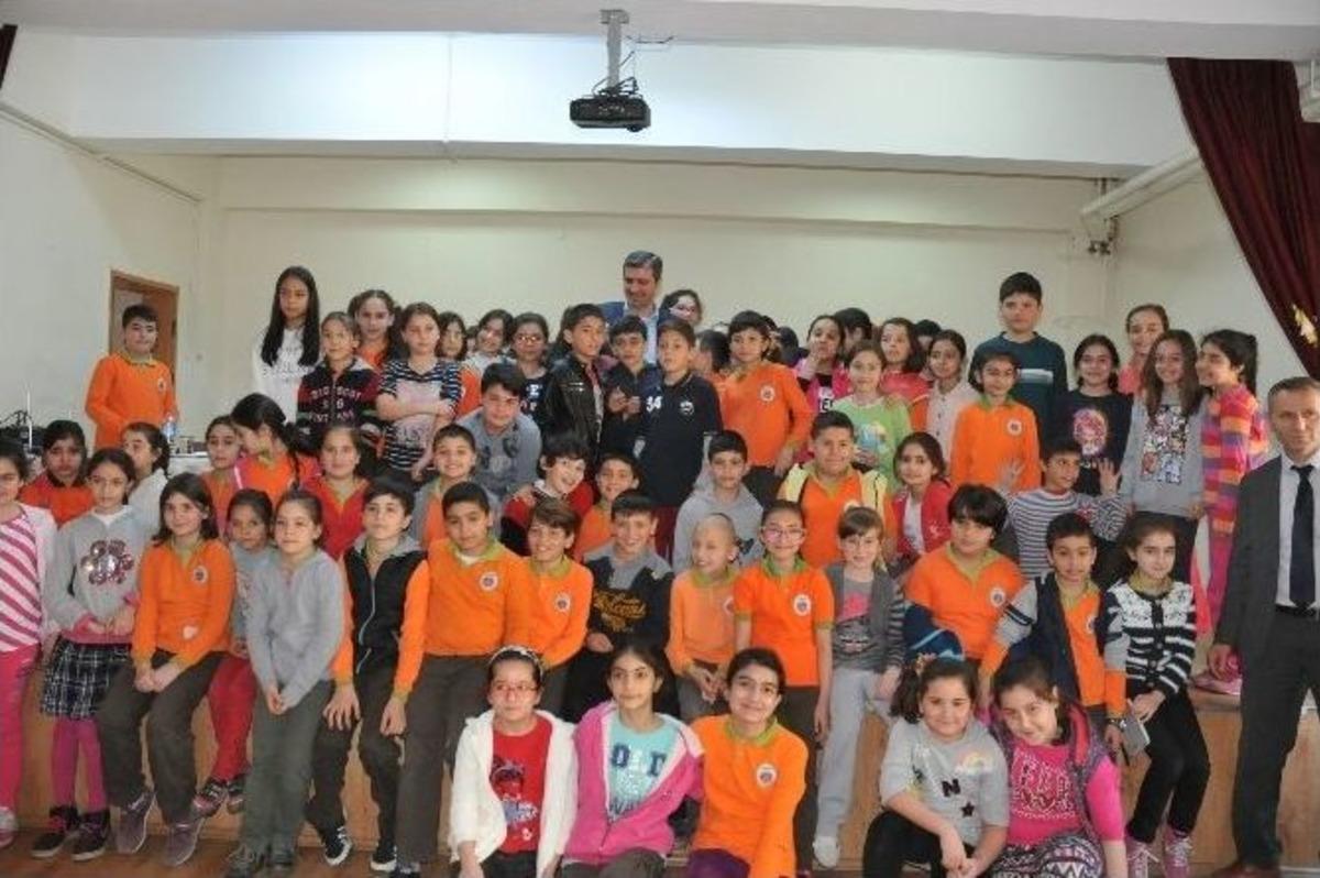 Ak&ccedil;akoca Belediye Başkanı Yemenici İlkokul &Ouml;ğrencilerinin Sorularını Yanıtladı