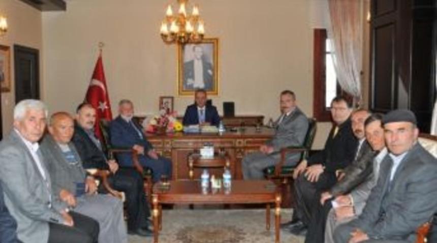 Muhtarlardan Vali G&uuml;ner&rsquo;e Ziyaret