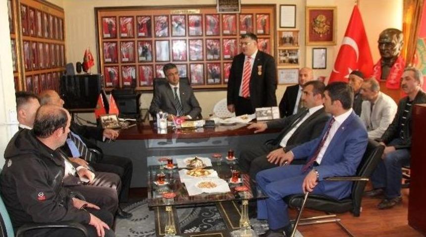 Mhp Erzurum Milletvekili Adaylarından, Harp Malul&uuml; Gaziler Şehit Dul Ve Yetimleri Derneğine Ziyaret