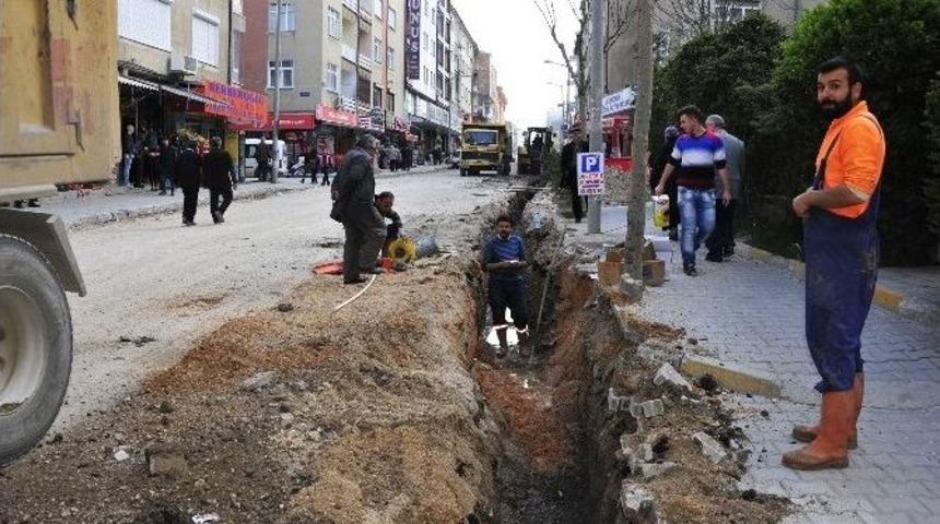 Karaman Belediyesinin Molla Fenari Caddesindeki Yenileme &Ccedil;alışması