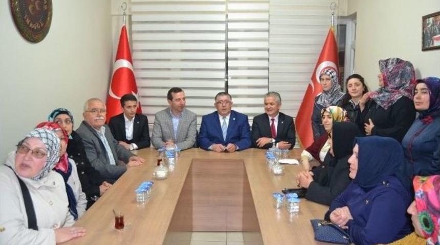 Adaylardan Mhp İneg&ouml;l Teşkilatına Ziyaret