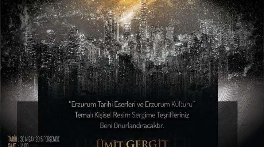 Erzurumda Sanat&ccedil;ı Okul M&uuml;d&uuml;r&uuml;nden Yeni Bir Resim Sergisi Daha