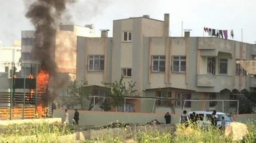 Kilis&rsquo;te Basketbol Sahasında Yangın