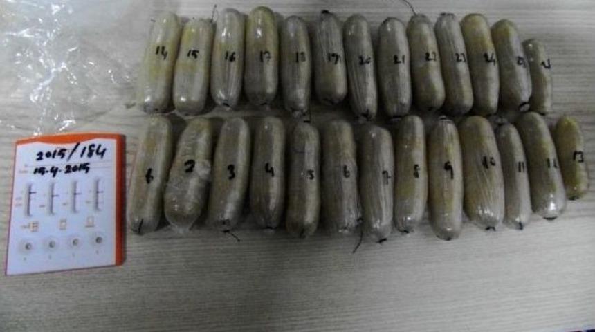 Hurma Arasında Sigara, &Ccedil;antada Eroin Ele Ge&ccedil;irildi