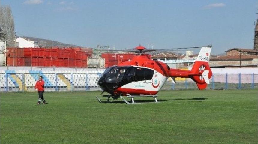 Boz&uuml;y&uuml;k&rsquo;te K&uuml;&ccedil;&uuml;k Bartu, Helikopter Hava Ambulans İle Bolu&rsquo;ya Sevk Edildi