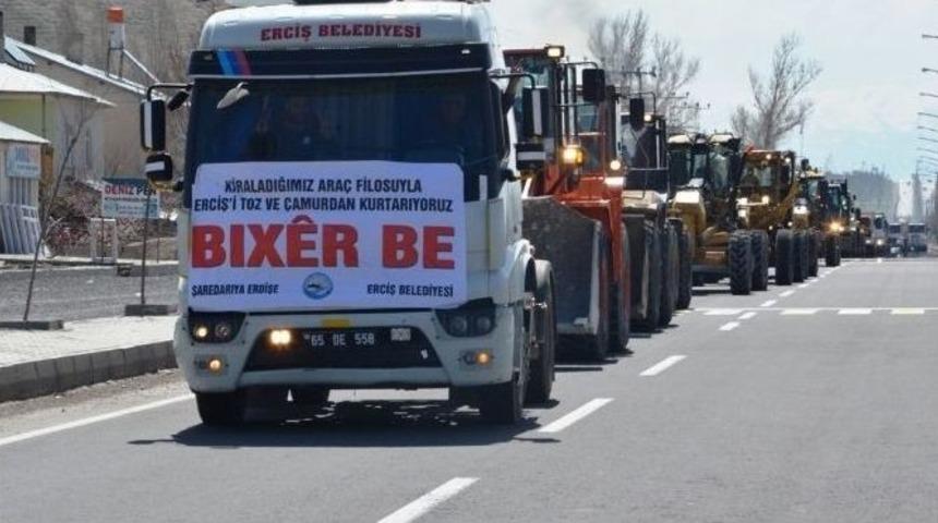 Erciş Belediyesi Kiraladığı Ara&ccedil;ları G&ouml;r&uuml;c&uuml;ye &Ccedil;ıkarttı