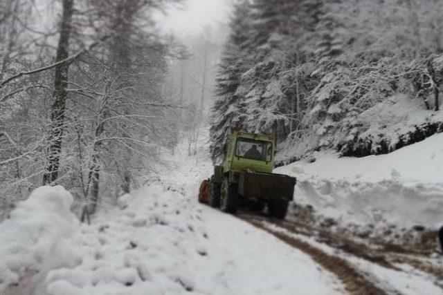 Kardan Kapalı Olan Yedigöller Yolu Ulaşıma Açıldı