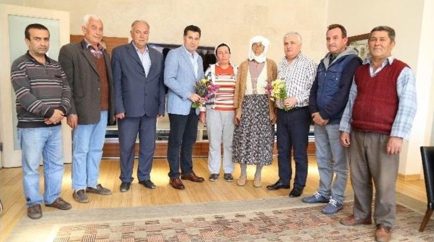 Başkan Kocadon, Bodrumlu &Uuml;reticinin Yanında