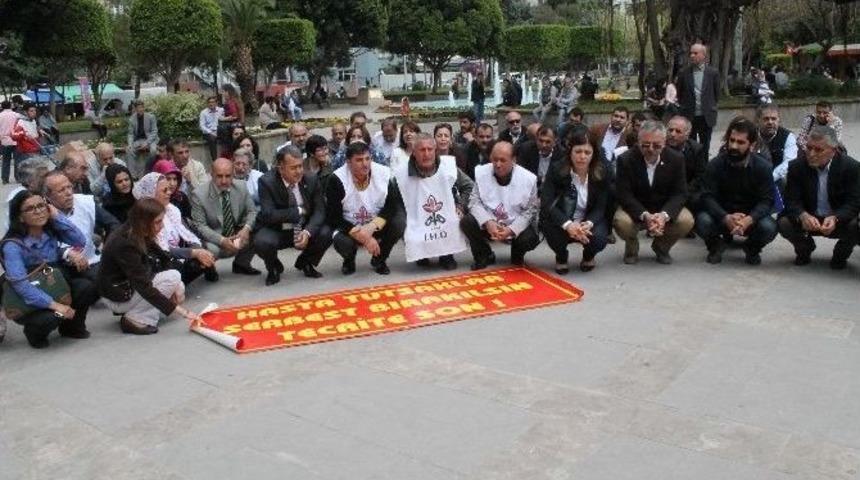 İhd Hasta Tutuklular İ&ccedil;in Eylem Yaptı