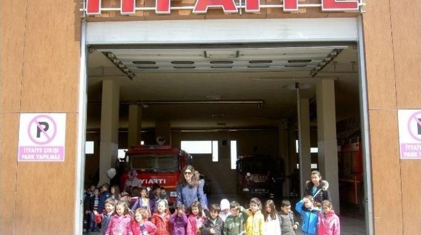 Cevher Dudayev Anaokulu &Ouml;ğrencileri, İtfaiyeyi Ziyaret Etti