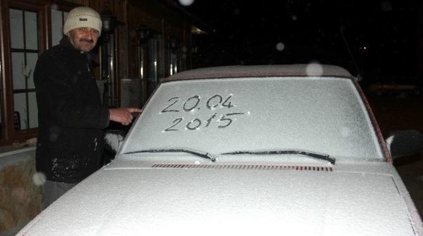 Kastamonu&rsquo;ya Nisan Karı Yağdı