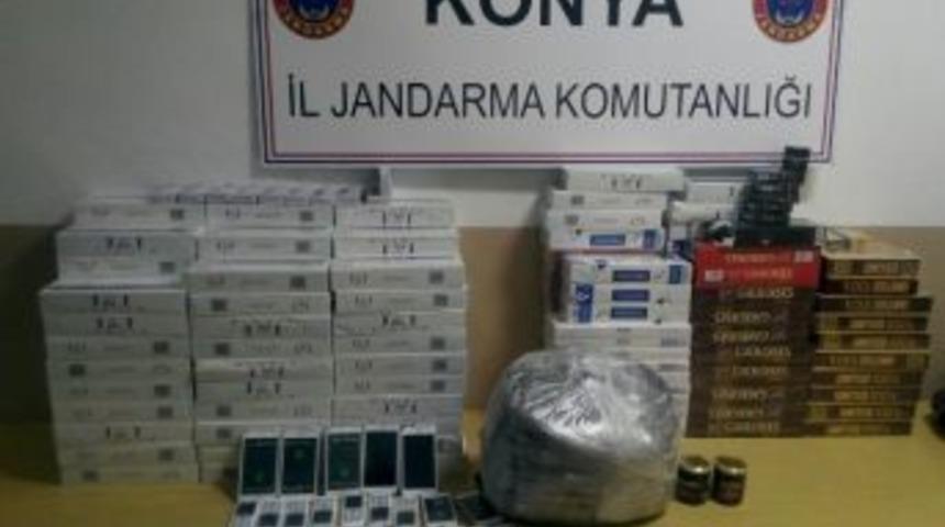 Ereğli Jandarmasından Yolcu Otob&uuml;slerinde Arama