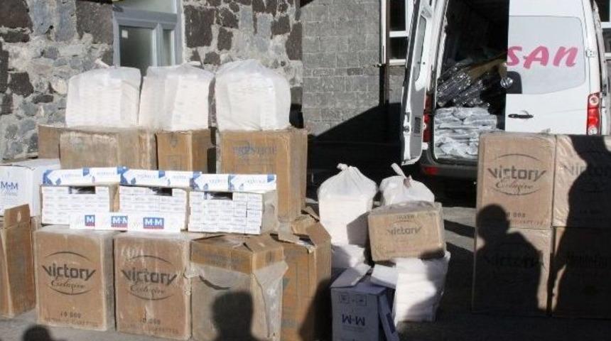 Kars&rsquo;ta 29 Bin Paket Ka&ccedil;ak Sigara Ele Ge&ccedil;irldi