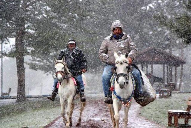 Abant'a Kar Yağdı