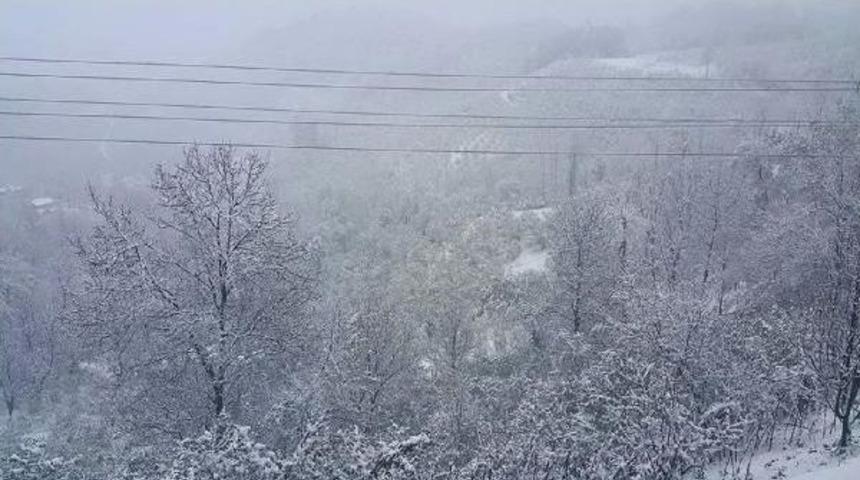 Ordu'da Y&uuml;kseklere Kar Yağdı